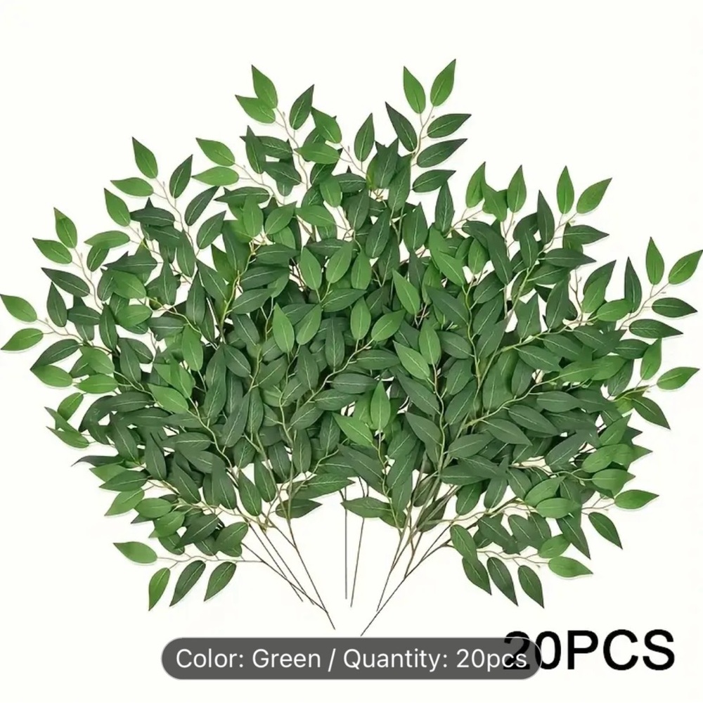 NEW Artificial Italian Green Leaf Stems